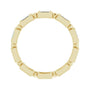 Sapphire Row Natural Diamond Baguette Beaded Band - 14K Yellow Gold, 3 × 2 mm, 6 (view 2)