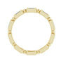 Sapphire Row Natural Diamond Baguette Beaded Band - 14K Yellow Gold, 3 × 2 mm, 7 (view 2)