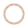 Sapphire Row Natural Diamond Baguette Beaded Band - 14K Rose Gold, 2 × 1 mm, 5 (view 2)