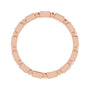 Sapphire Row Natural Diamond Baguette Beaded Band - 14K Rose Gold, 2 × 1 mm, 6 (view 2)