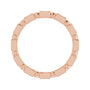 Sapphire Row Natural Diamond Baguette Beaded Band - 14K Rose Gold, 2 × 1 mm, 7 (view 2)