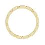 Sapphire Row Natural Diamond Baguette Beaded Band - 14K Yellow Gold, 2 × 1 mm (view 2)