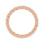 Sapphire Row Natural Diamond Channel Station Eternity Band - 14K Rose Gold, 2 mm (view 2)
