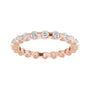 Sapphire Row Natural Diamond Channel Station Eternity Band - 14K Rose Gold, 2 mm (view 3)
