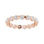 Sapphire Row Natural Diamond Channel Station Eternity Band - 14K Rose Gold, 2.5 mm (view 3)