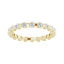 Sapphire Row Natural Diamond Channel Station Eternity Band - 14K Yellow Gold, 2 mm (view 3)
