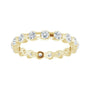 Sapphire Row Natural Diamond Channel Station Eternity Band - 14K Yellow Gold, 2.5 mm (view 3)