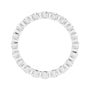 Sapphire Row Natural Diamond Channel Station Eternity Band - 14K White Gold, 2 mm (view 2)