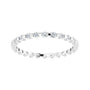 Sapphire Row Natural Diamond Channel Station Eternity Band - 14K White Gold, 1.5 mm (view 3)