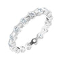 Sapphire Row Lab-Grown Diamond Channel Station Eternity Band - 14K White Gold, 2.5 mm, 6.5