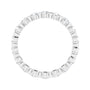Sapphire Row Lab-Grown Diamond Channel Station Eternity Band - 14K White Gold, 2.5 mm, 7.5 (view 2)