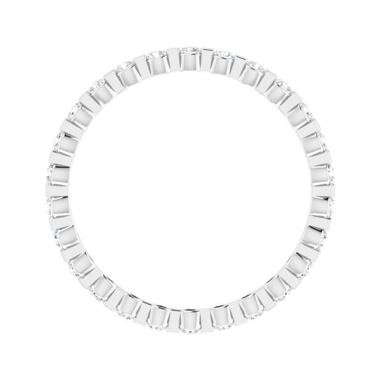 Sapphire Row Lab-Grown Diamond Channel Station Eternity Band - Platinum, 1.5 mm, 6 (view 2)