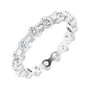 Sapphire Row Lab-Grown Diamond Channel Station Eternity Band - Platinum, 2.5 mm, 5