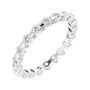 Sapphire Row Lab-Grown Diamond Channel Station Eternity Band - Platinum, 2 mm, 5.5