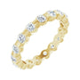 Sapphire Row Lab-Grown Diamond Channel Station Eternity Band - 14K Yellow Gold, 2.5 mm, 5.5