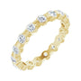 Sapphire Row Lab-Grown Diamond Channel Station Eternity Band - 14K Yellow Gold, 2.5 mm, 6.5