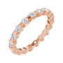 Sapphire Row Lab-Grown Diamond Channel Station Eternity Band - 14K Rose Gold, 2 mm, 4