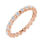 Sapphire Row Lab-Grown Diamond Channel Station Eternity Band - 14K Rose Gold, 2 mm, 6