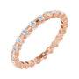 Sapphire Row Lab-Grown Diamond Channel Station Eternity Band - 14K Rose Gold, 2 mm, 8