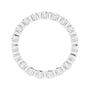 Sapphire Row Lab-Grown Diamond Channel Station Eternity Band - Platinum, 2 mm, 4 (view 2)