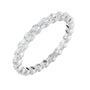 Sapphire Row Lab-Grown Diamond Channel Station Eternity Band - Platinum, 2 mm, 7