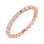 Sapphire Row Lab-Grown Diamond Channel Station Eternity Band - 14K Rose Gold, 1.5 mm, 4