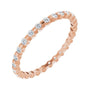 Sapphire Row Lab-Grown Diamond Channel Station Eternity Band - 14K Rose Gold, 1.5 mm, 7
