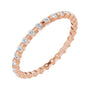 Sapphire Row Lab-Grown Diamond Channel Station Eternity Band - 14K Rose Gold, 1.5 mm, 8