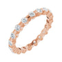 Sapphire Row Lab-Grown Diamond Channel Station Eternity Band - 14K Rose Gold, 2 mm, 4.5