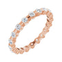 Sapphire Row Lab-Grown Diamond Channel Station Eternity Band - 14K Rose Gold, 2 mm, 5.5