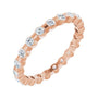 Sapphire Row Lab-Grown Diamond Channel Station Eternity Band - 14K Rose Gold, 2 mm, 6.5