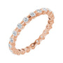 Sapphire Row Lab-Grown Diamond Channel Station Eternity Band - 14K Rose Gold, 2 mm, 7.5