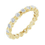 Sapphire Row Lab-Grown Diamond Channel Station Eternity Band - 14K Yellow Gold, 2 mm, 4