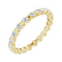 Sapphire Row Lab-Grown Diamond Channel Station Eternity Band - 14K Yellow Gold, 2 mm, 6