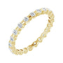 Sapphire Row Lab-Grown Diamond Channel Station Eternity Band - 14K Yellow Gold, 2 mm, 8