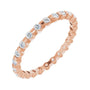 Sapphire Row Lab-Grown Diamond Channel Station Eternity Band - 14K Rose Gold, 1.5 mm, 4.5