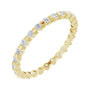Sapphire Row Lab-Grown Diamond Channel Station Eternity Band - 14K Yellow Gold, 1.5 mm, 6