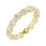 Sapphire Row Lab-Grown Diamond Channel Station Eternity Band - 14K Yellow Gold, 2.5 mm, 4