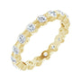 Sapphire Row Lab-Grown Diamond Channel Station Eternity Band - 14K Yellow Gold, 2.5 mm, 6