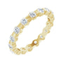 Sapphire Row Lab-Grown Diamond Channel Station Eternity Band - 14K Yellow Gold, 2.5 mm, 7