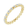 Sapphire Row Lab-Grown Diamond Channel Station Eternity Band - 14K Yellow Gold, 2 mm, 7.5
