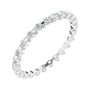 Sapphire Row Lab-Grown Diamond Channel Station Eternity Band - 14K White Gold, 1.5 mm, 5