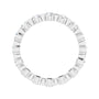 Sapphire Row Lab-Grown Diamond Channel Station Eternity Band - 14K White Gold, 2.5 mm, 5 (view 2)