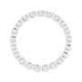Sapphire Row Lab-Grown Diamond Channel Station Eternity Band - 14K White Gold, 2 mm, 6.5 (view 2)