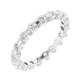 Sapphire Row Lab-Grown Diamond Channel Station Eternity Band - 14K White Gold, 2 mm, 4