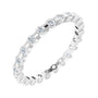 Sapphire Row Lab-Grown Diamond Channel Station Eternity Band - 14K White Gold, 2 mm, 8