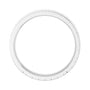 Sapphire Row Gold Ribbed Band - 10K White Gold (view 2)