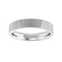 Sapphire Row Gold Ribbed Band - 10K White Gold (view 3)