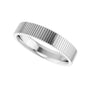 Sapphire Row Gold Ribbed Band - 14K White Gold (view 5)