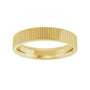Sapphire Row Gold Ribbed Band - 18K Yellow Gold (view 3)